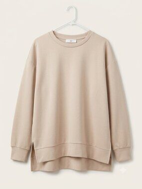 Magaschoni Women's Large Long Sleeve Top Cream Color